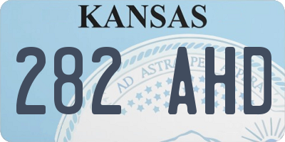 KS license plate 282AHD