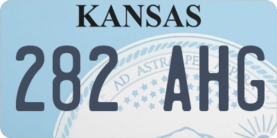 KS license plate 282AHG