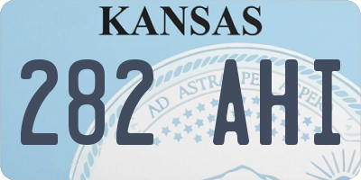 KS license plate 282AHI