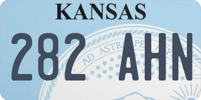 KS license plate 282AHN
