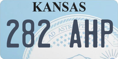 KS license plate 282AHP
