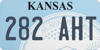 KS license plate 282AHT