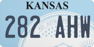 KS license plate 282AHW