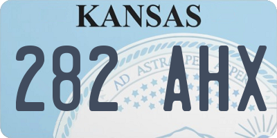 KS license plate 282AHX