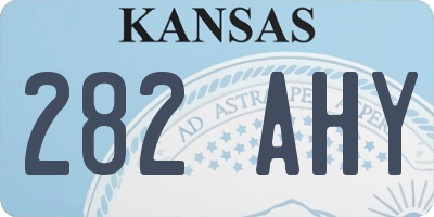 KS license plate 282AHY