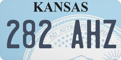 KS license plate 282AHZ