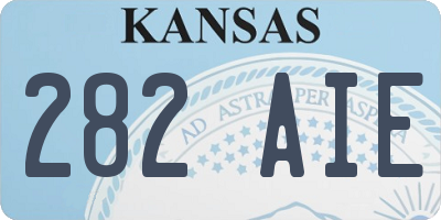 KS license plate 282AIE