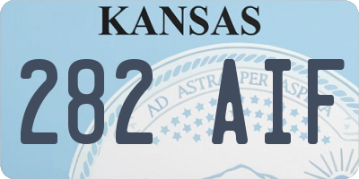 KS license plate 282AIF