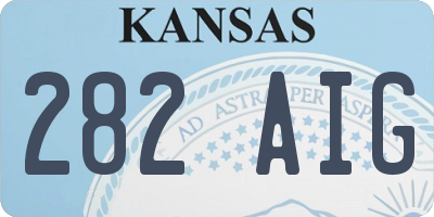 KS license plate 282AIG
