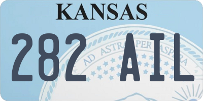KS license plate 282AIL