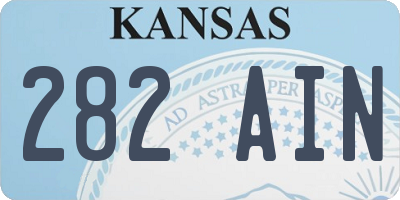 KS license plate 282AIN