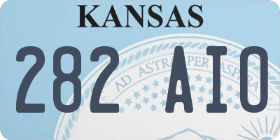 KS license plate 282AIO
