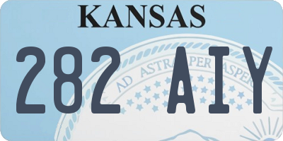KS license plate 282AIY