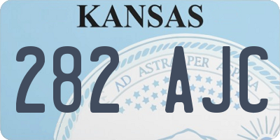KS license plate 282AJC