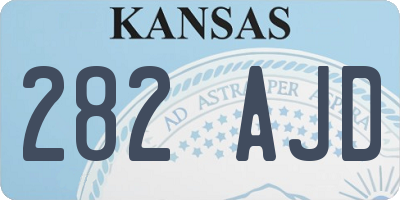 KS license plate 282AJD