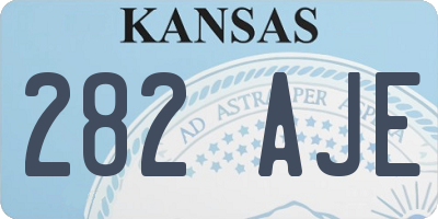 KS license plate 282AJE