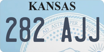 KS license plate 282AJJ