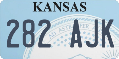 KS license plate 282AJK