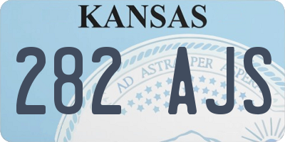 KS license plate 282AJS