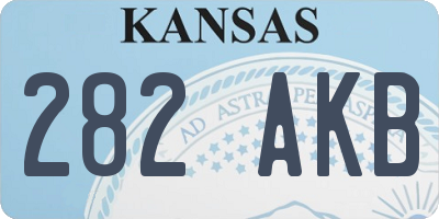 KS license plate 282AKB