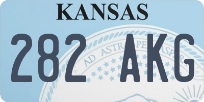 KS license plate 282AKG
