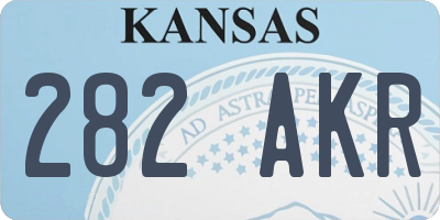 KS license plate 282AKR