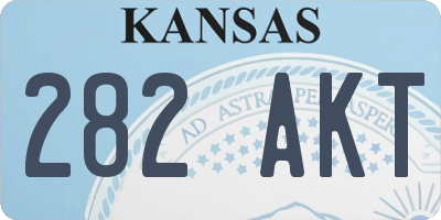 KS license plate 282AKT
