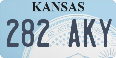 KS license plate 282AKY