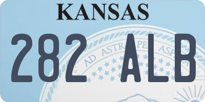 KS license plate 282ALB