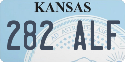 KS license plate 282ALF