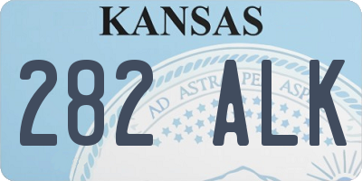 KS license plate 282ALK