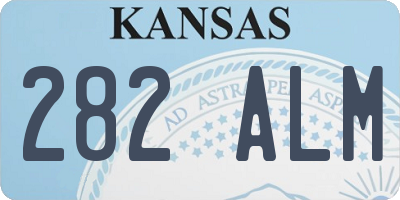 KS license plate 282ALM