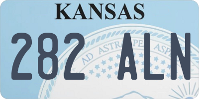 KS license plate 282ALN