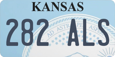 KS license plate 282ALS