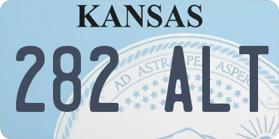 KS license plate 282ALT