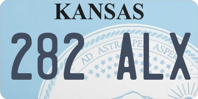 KS license plate 282ALX