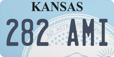 KS license plate 282AMI