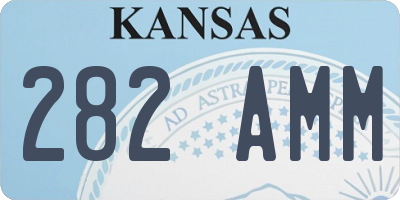 KS license plate 282AMM