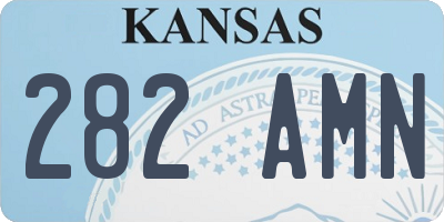 KS license plate 282AMN