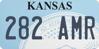 KS license plate 282AMR