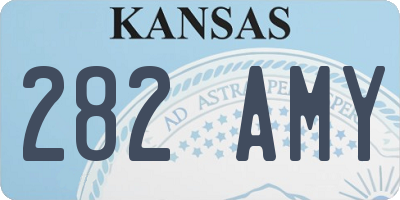 KS license plate 282AMY