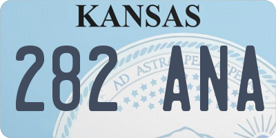 KS license plate 282ANA