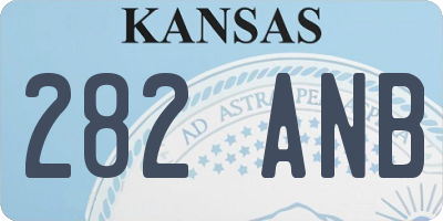 KS license plate 282ANB