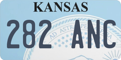 KS license plate 282ANC