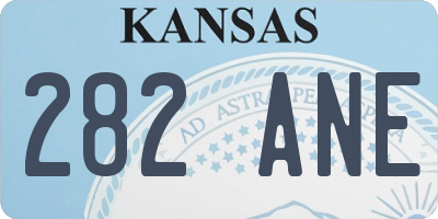 KS license plate 282ANE