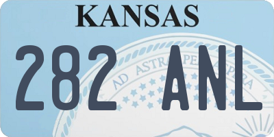KS license plate 282ANL
