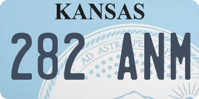 KS license plate 282ANM