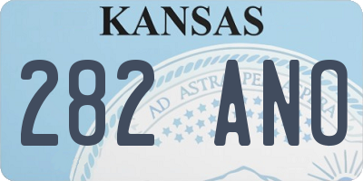 KS license plate 282ANO