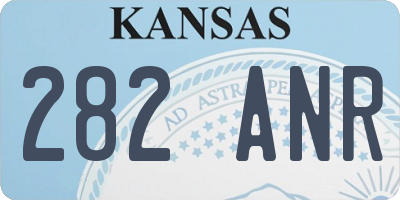 KS license plate 282ANR