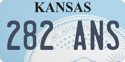 KS license plate 282ANS